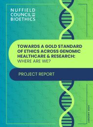 Genomic project report front cover JPG