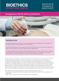Surrogacy policy briefing note